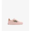 Sneakers in pelle e tessuto a quadri 