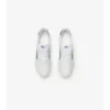 Sneakers in pelle e tessuto a quadri 