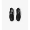 Sneakers in pelle e tessuto a quadri 