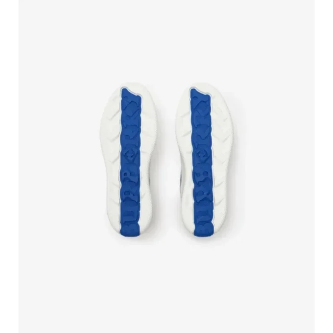 Sneakers in pelle e tessuto a quadri 