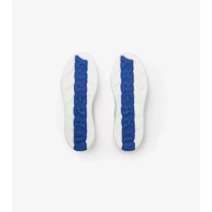 Sneakers in pelle e tessuto a quadri 