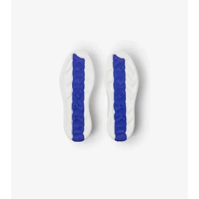 Sneakers in pelle e tessuto a quadri 