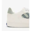Sneakers in pelle e tessuto a quadri 