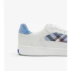 Sneakers in pelle e tessuto a quadri 