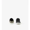 Sneakers in pelle, pelle scamosciata e motivo a quadri