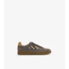 Sneakers in pelle, pelle scamosciata e tessuto a quadri