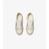 Sneakers in pelle, pelle scamosciata e tessuto a quadri