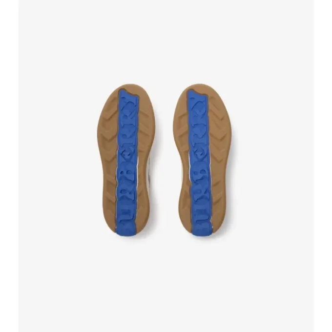 Sneakers in pelle, pelle scamosciata e tessuto a quadri