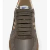 Sneakers in pelle, pelle scamosciata e tessuto a quadri
