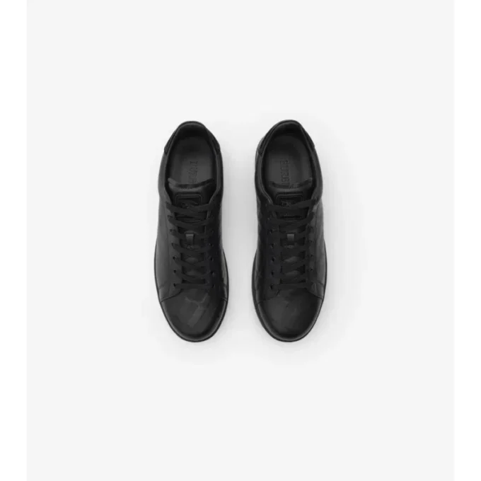 Sneakers Set in pelle goffrata a quadri 