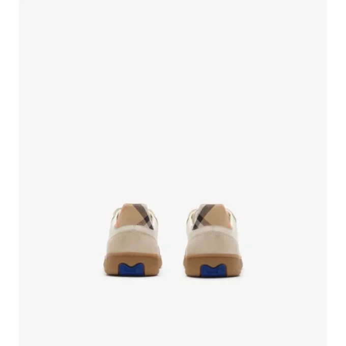 Sneakers Terrace in pelle, pelle scamosciata e motivo a quadri