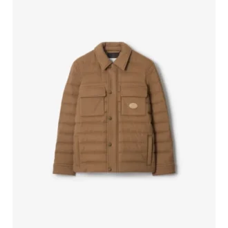 Sovracamicia imbottita in cashmere