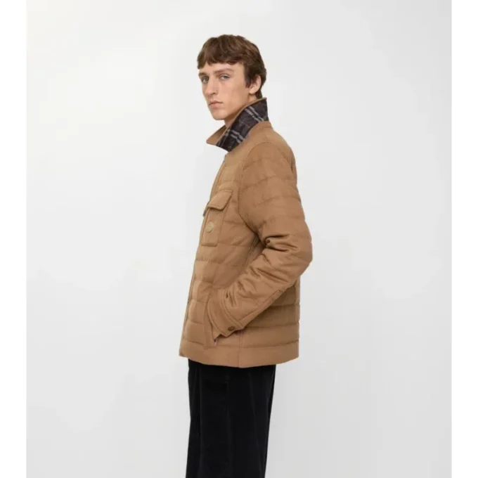 Sovracamicia imbottita in cashmere