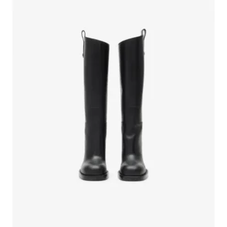 Stivali Cavalier con tacco in pelle