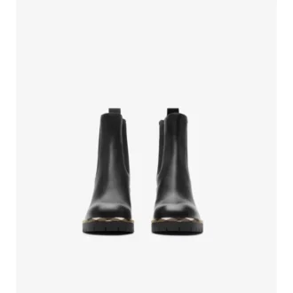 Stivali Chelsea con tacco Gravel in pelle 