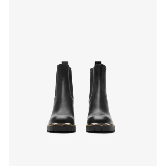 Stivali Chelsea con tacco Gravel in pelle 