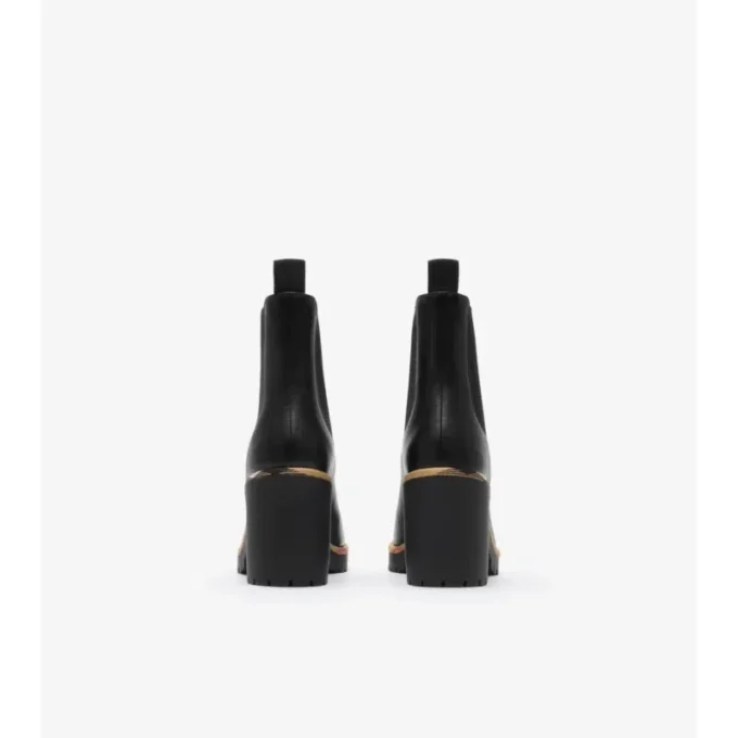 Stivali Chelsea con tacco Gravel in pelle 