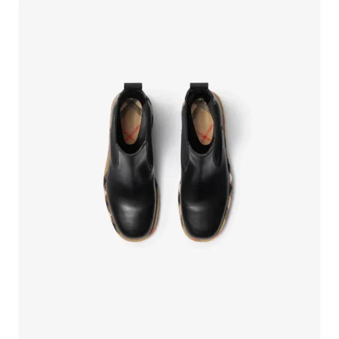 Stivali Chelsea in pelle Gravel 