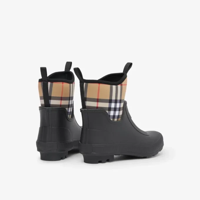 Stivali da pioggia in neoprene e gomma con motivo Vintage Check