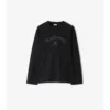 T-shirt a maniche lunghe in cotone con logo gotico