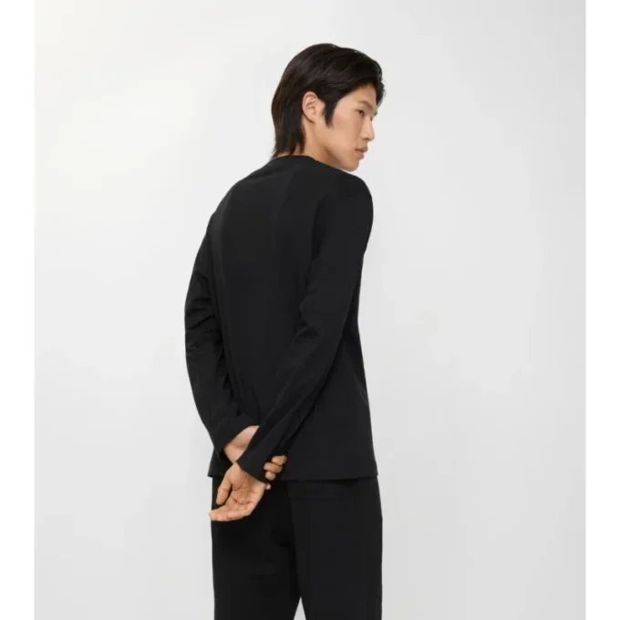 T-shirt a maniche lunghe in cotone con logo gotico