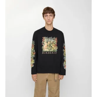 T-shirt a maniche lunghe in cotone Forest