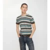 T-shirt a righe in misto lana