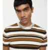 T-shirt a righe in misto lana