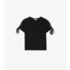 T-shirt corta in cotone con maniche annodate