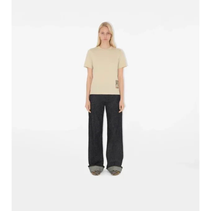 T-shirt in cotone Check Label
