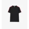 T-shirt in cotone con bordi a quadri