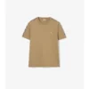 T-shirt in cotone con bordi a quadri