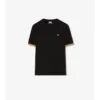 T-shirt in cotone con bordi a quadri