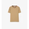 T-shirt in cotone con bordi a quadri