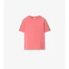T-shirt in cotone con bordi a quadri