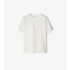 T-shirt in cotone con bordi a quadri