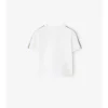 T-shirt in cotone con bordi a quadri