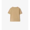 T-shirt in cotone con bordi a quadri