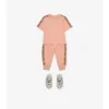 T-shirt in cotone con bordi a quadri