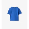 T-shirt in cotone con bordi a quadri