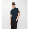 T-shirt in cotone con bordi a quadri