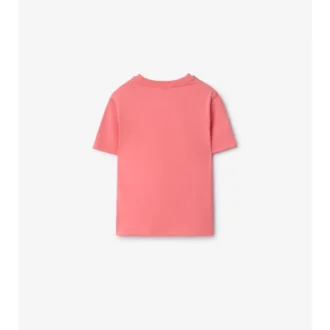T-shirt in cotone con bordi a quadri
