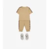 T-shirt in cotone con bordi a quadri