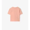 T-shirt in cotone con bordi a quadri
