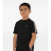 T-shirt in cotone con bordi a quadri