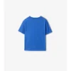 T-shirt in cotone con bordi a quadri