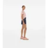 T-shirt in cotone con bordi a quadri