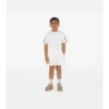 T-shirt in cotone con bordi a quadri