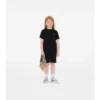 T-shirt in cotone con bordi a quadri