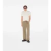 T-shirt in cotone con bordi a quadri